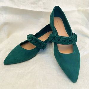 Green Suede Mary Jane by Charles & Keith